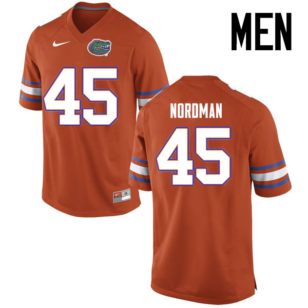 Men Florida Gators #45 Charles Nordman College Football Jerseys Sale-Orange